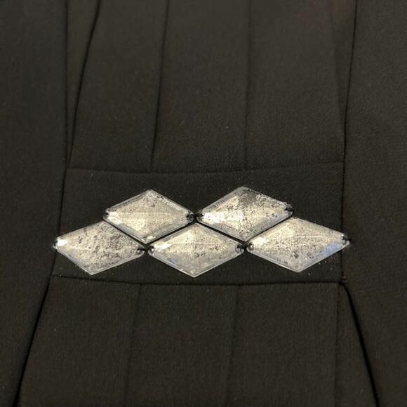 Ann Taylor Loft  Black Cocktail Dress with Crystal Embellishments - Size 2 - Picture 4 of 11